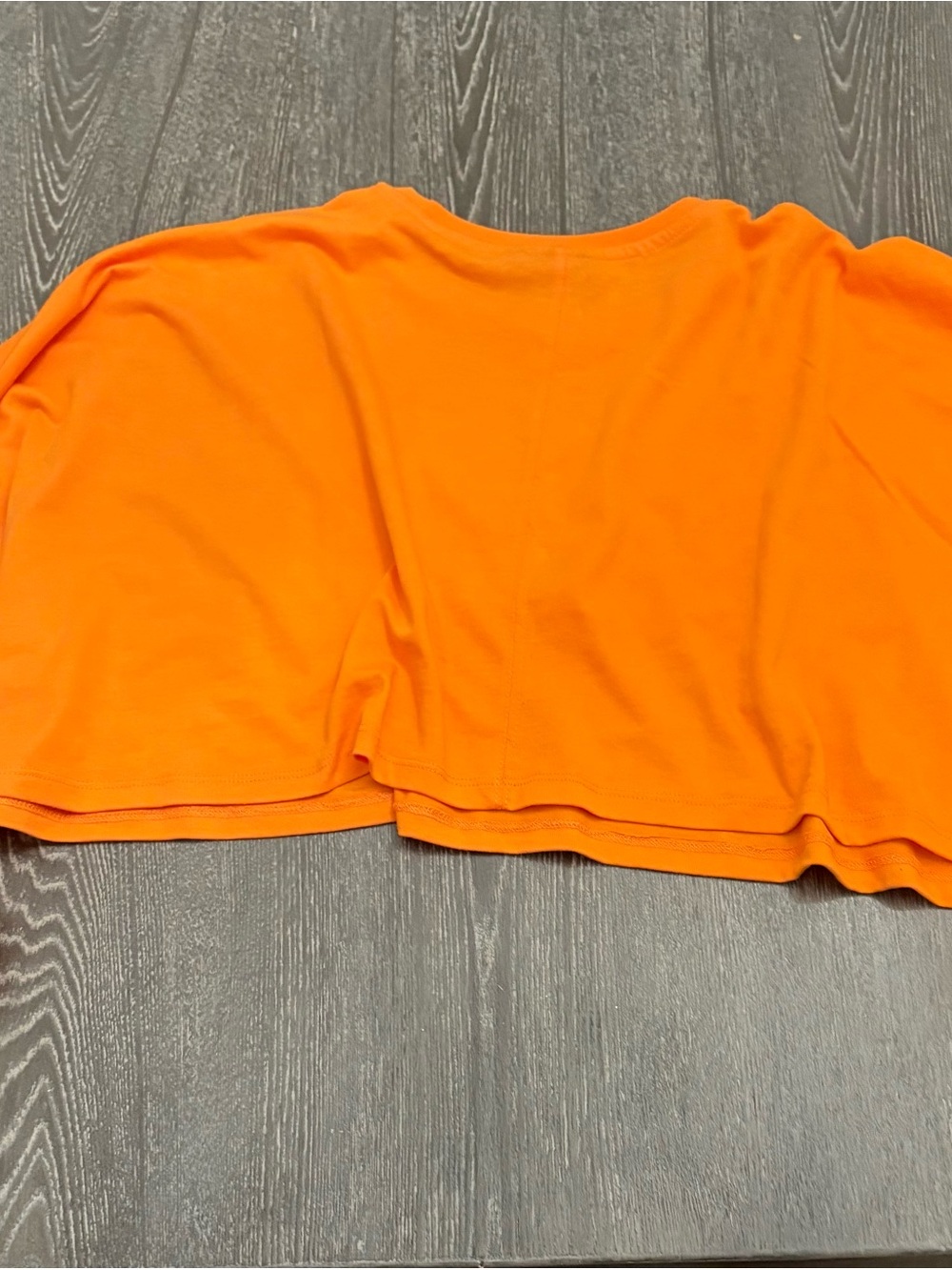 Von Dutch Orange Crop Top with White Logo - Picture 2 of 3